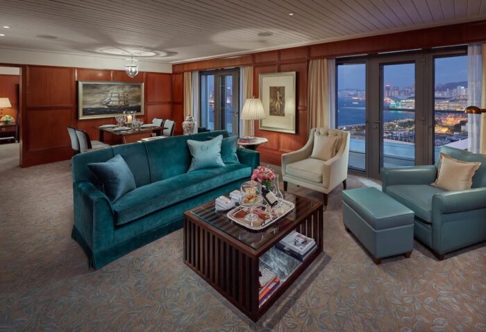Tamar Suite Living Room at Mandarin Oriental Hong Kong